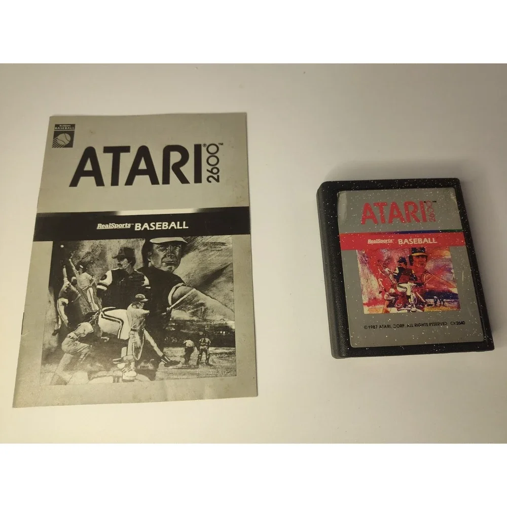 RealSports Baseball (Atari 2600, 1982) game and manual